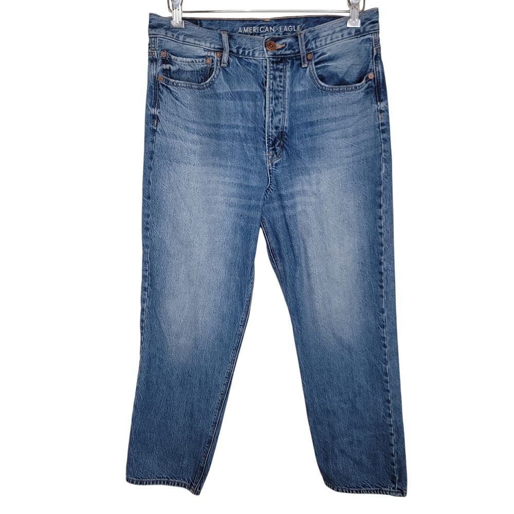 American Eagle AEO 90s Boyfriend Button Fly Denim Jeans Size 10